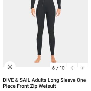 Dive & Sail Women's Black Long Sleeve One Piece Wetsuit